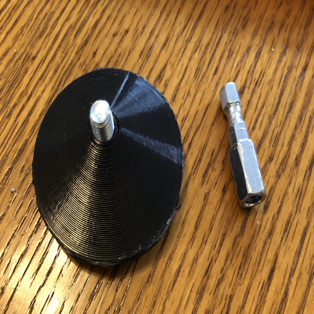 Sanding disk drill mount (openscad) by renschler Download free STL