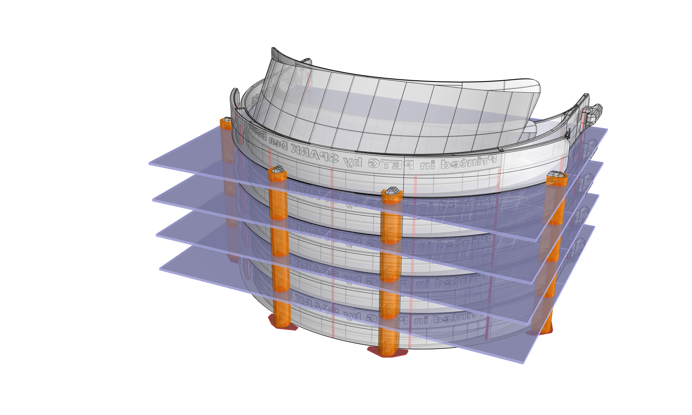 Stackable Faceshield-band with integrated cap.