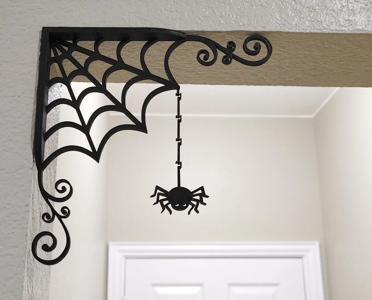 Magnetic Corner Print-in-Place Spiderweb Halloween Decoration by ...