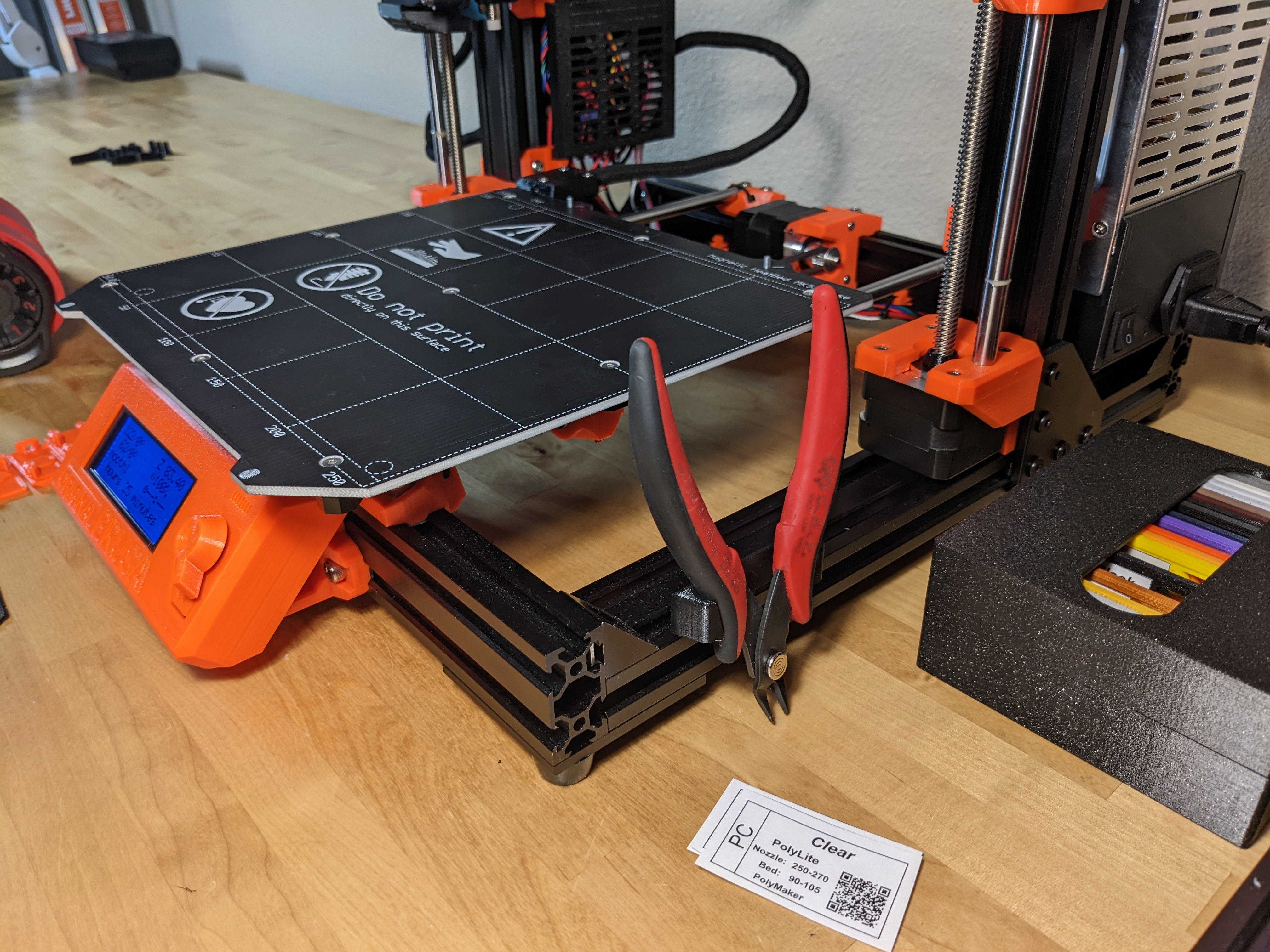 Pegboard Flush Cutter Holder for Prusa Bear Frame