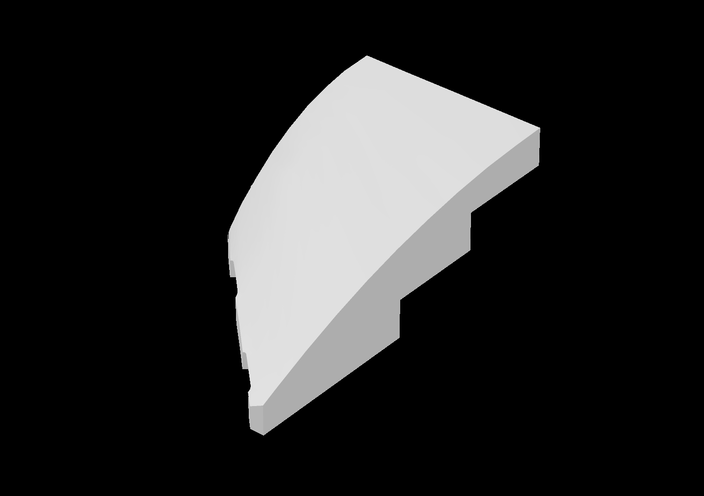 Lego Compatible (6929.dat) Slope Curved 4 x 2 with Stud Notch Right