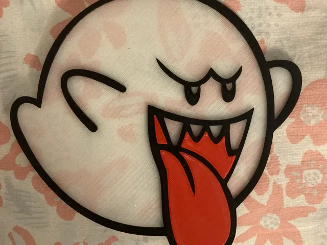 Multi Material Boo Ghost from Super Mario Bros