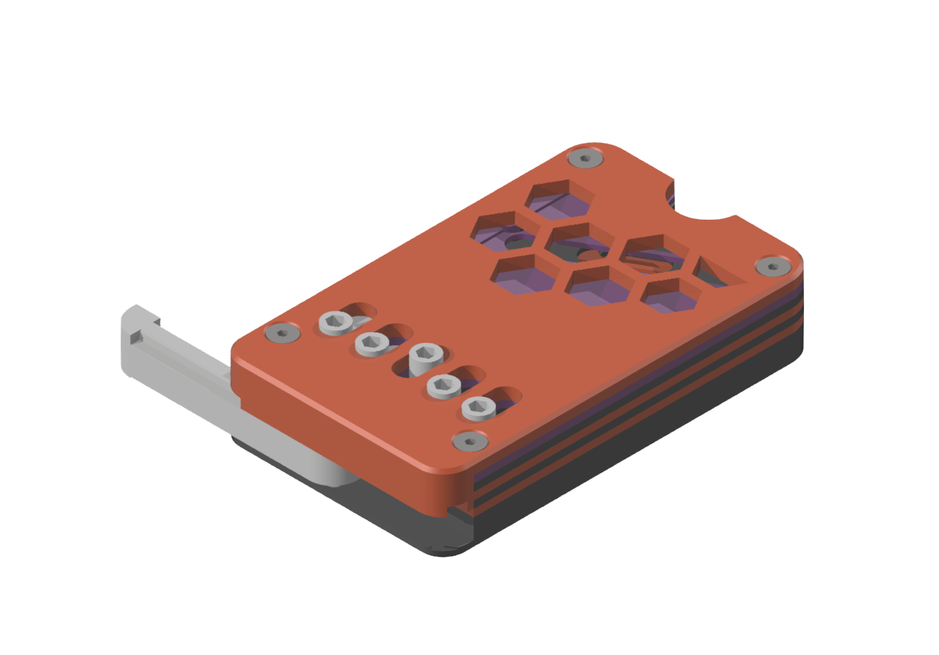 Wallet with 5 card slot and a compart for money (Front version)