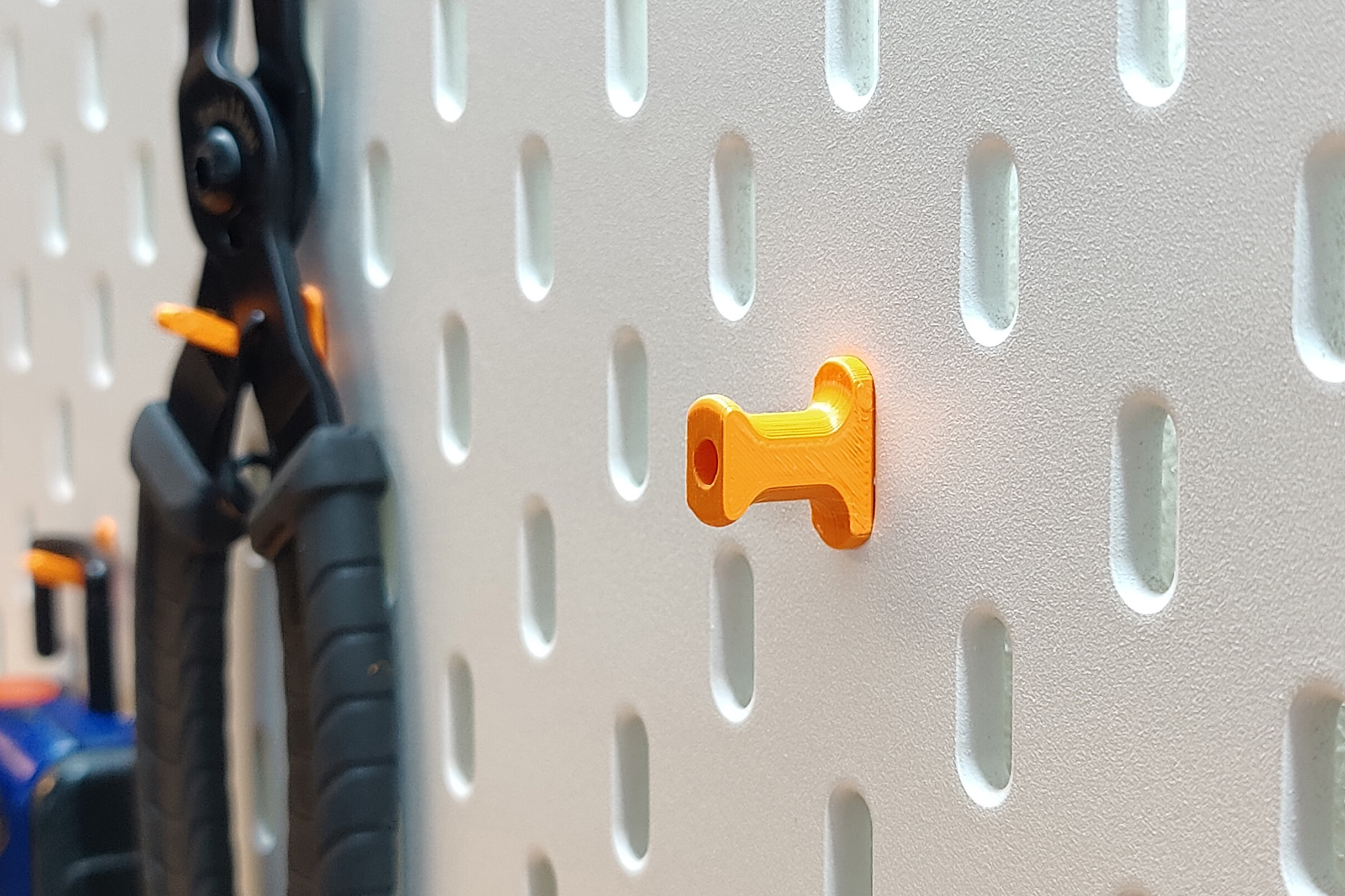Simple screwed T-Nuts Hook for Ikea Skadis 3D model thumbnail