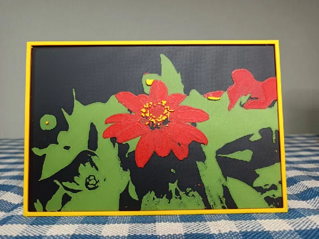 Zinnia(No.2) flower　HueForge