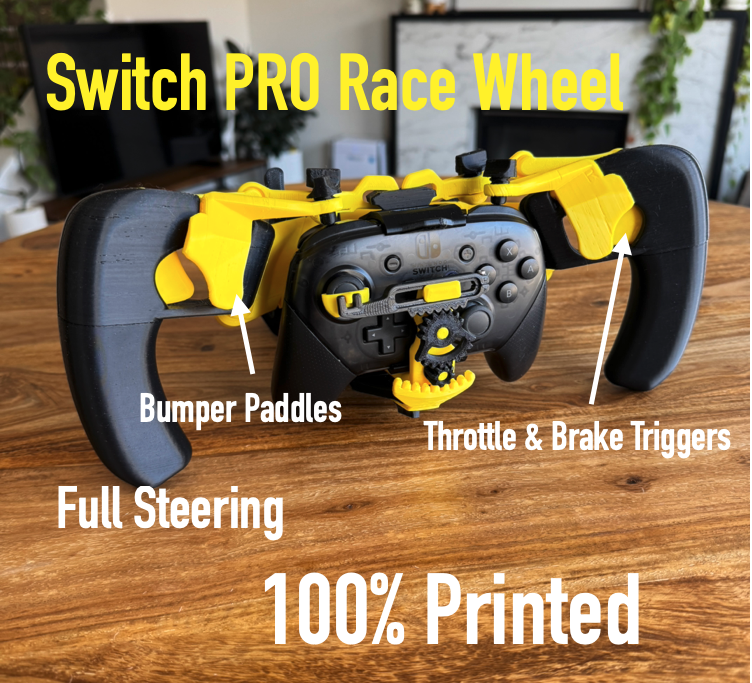 Nintendo Switch PRO Controller Racing Wheel 100% 3D printed - TEST FIT