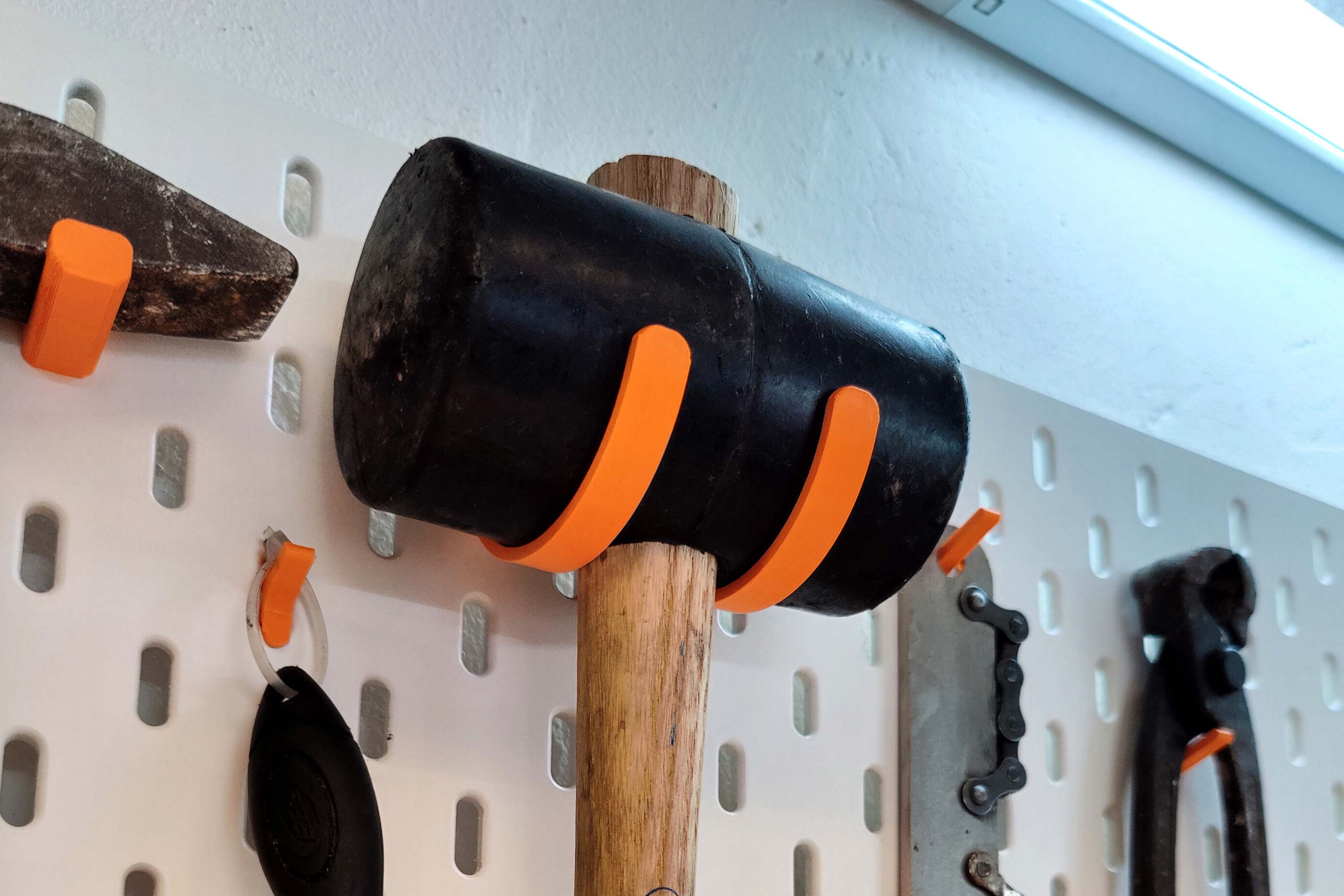 T-Nuts Rubber Mallet Hook for Ikea Skadis 3D model thumbnail
