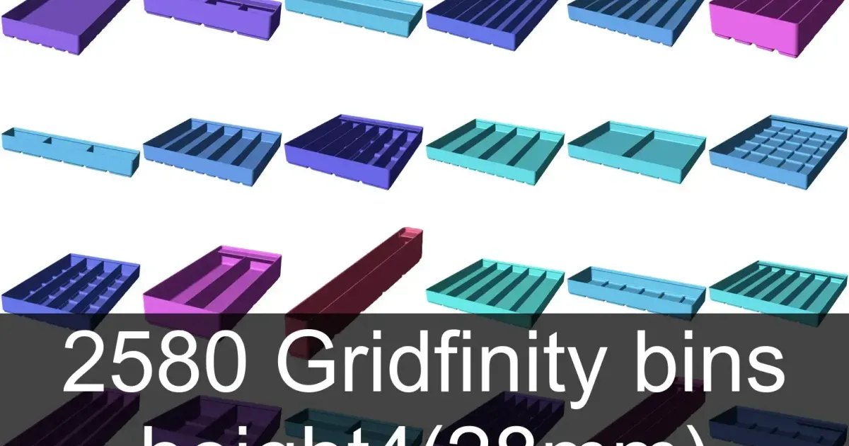 Gridfinity cups height 4 (32mm) collection by Max | Download free STL ...