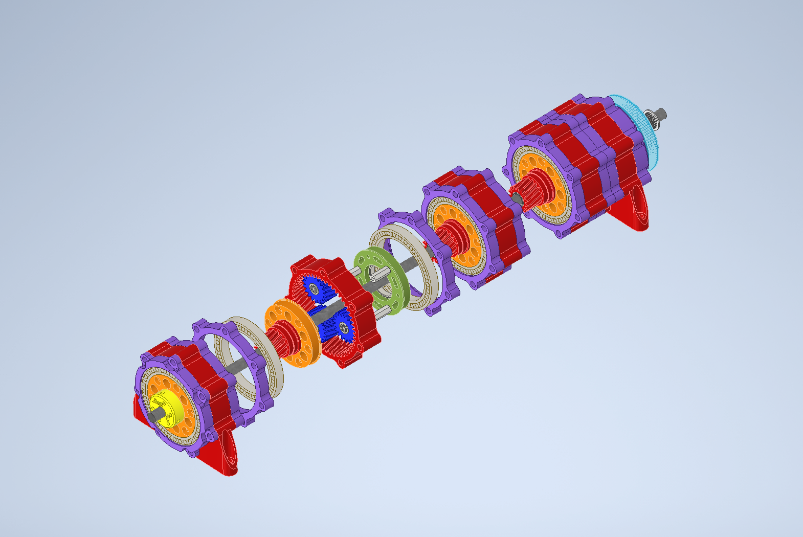 Stackable Heavy Duty Coaxial Planetary Gearbox