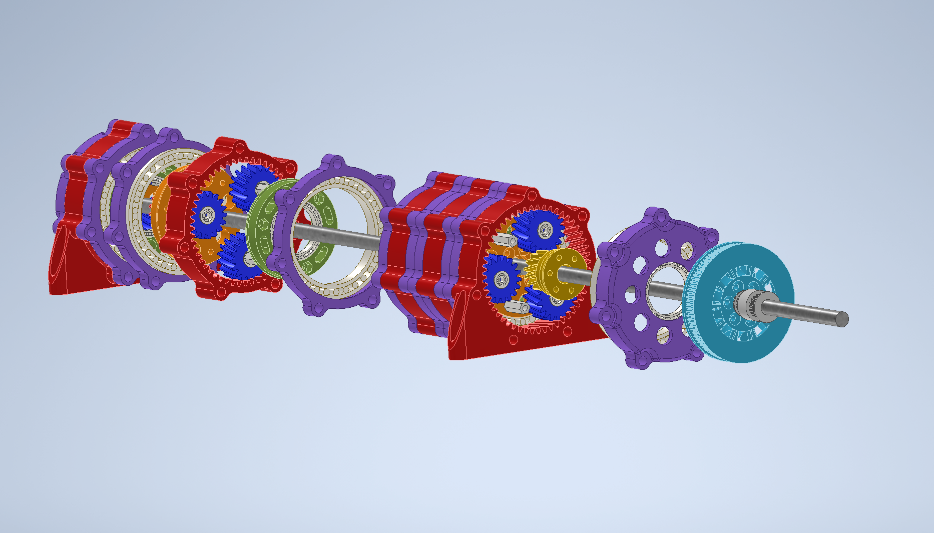 Stackable Heavy Duty Coaxial Planetary Gearbox by Renegat-3 | Download ...