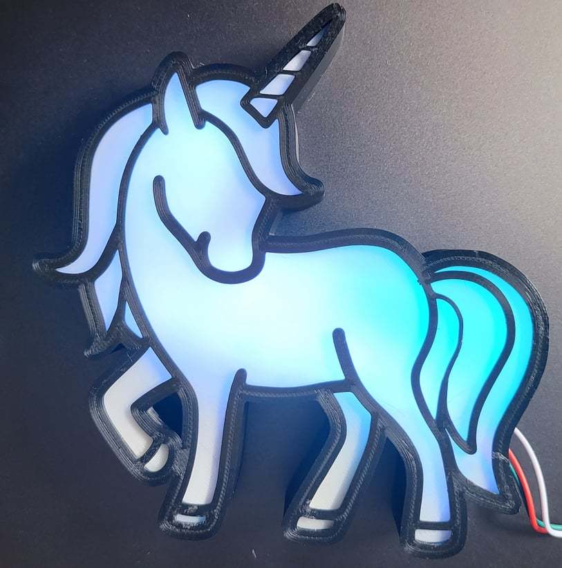 Miniatura 2 do modelo 3D Unicorn Night Light
