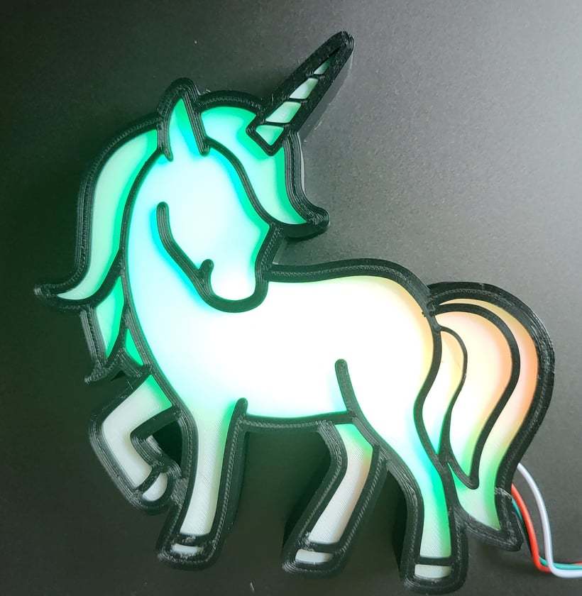 Miniatura 4 do modelo 3D Unicorn Night Light
