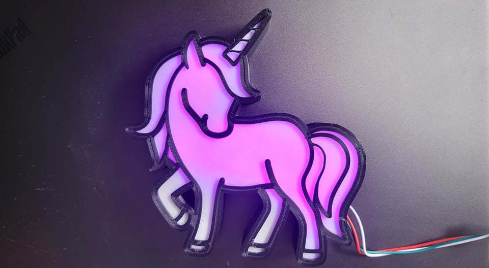 Miniatura 5 do modelo 3D Unicorn Night Light