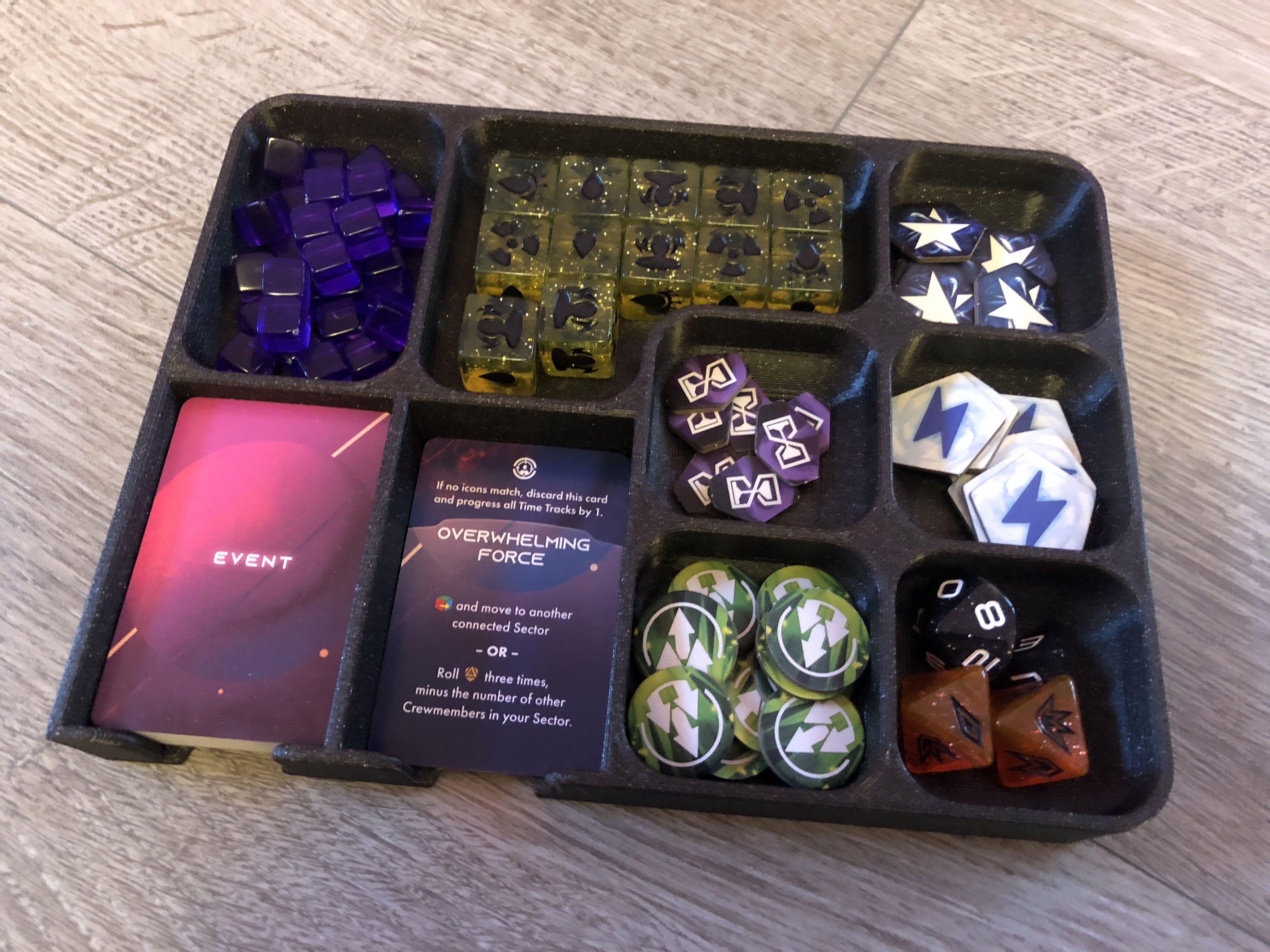 ISS Vanguard (Awaken Realms) Boardgame - Token/Dice Tray & Event Cards Holder