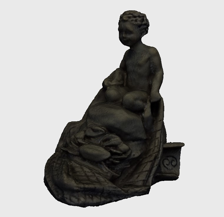 Cancer Zodiac sign figure symbol from 3d scanned from sculpture with mesh
