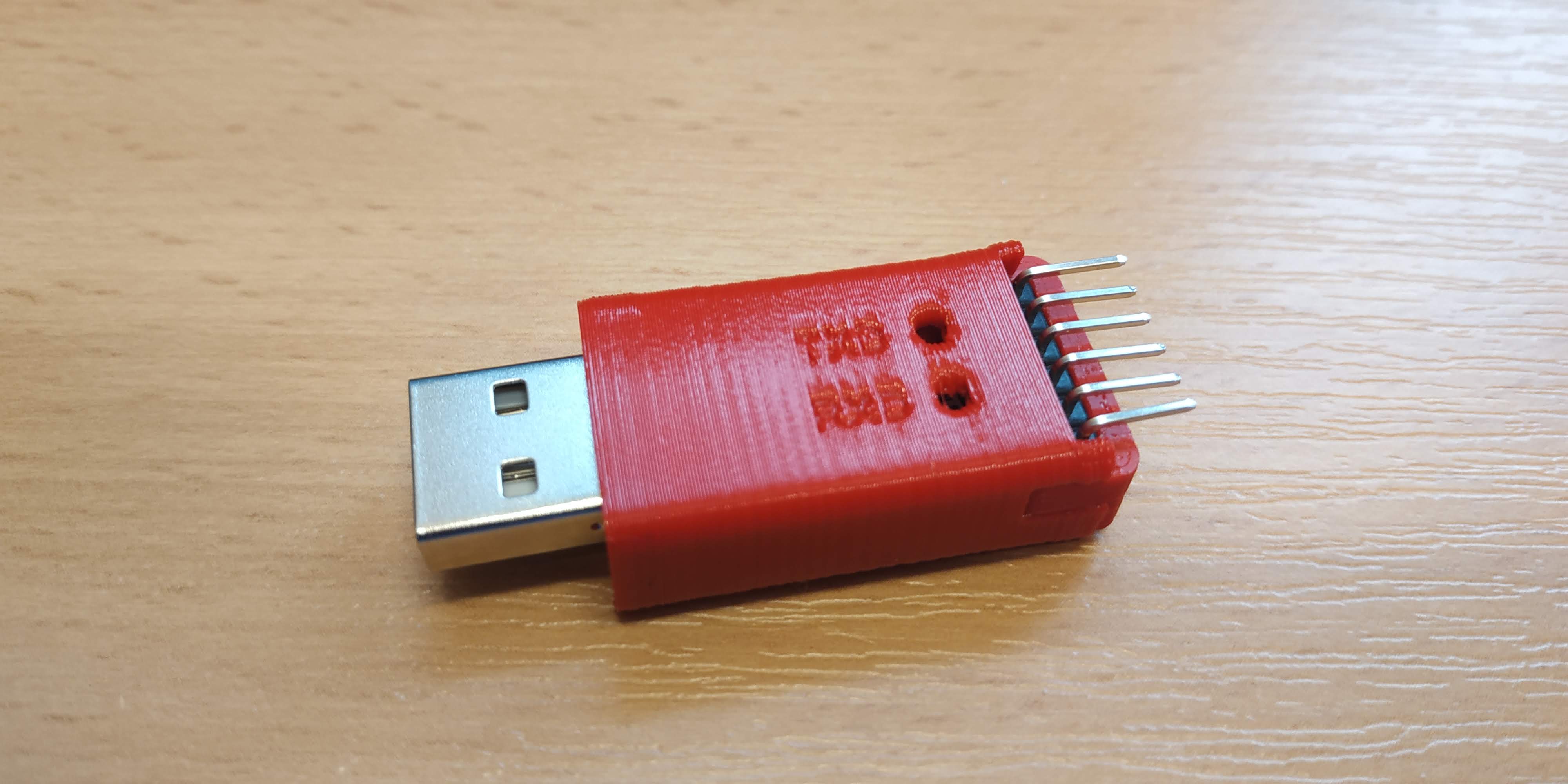 Cover for USB-UART converter with reset pin