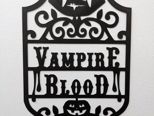 Halloween Wall Art: Vampire Blood