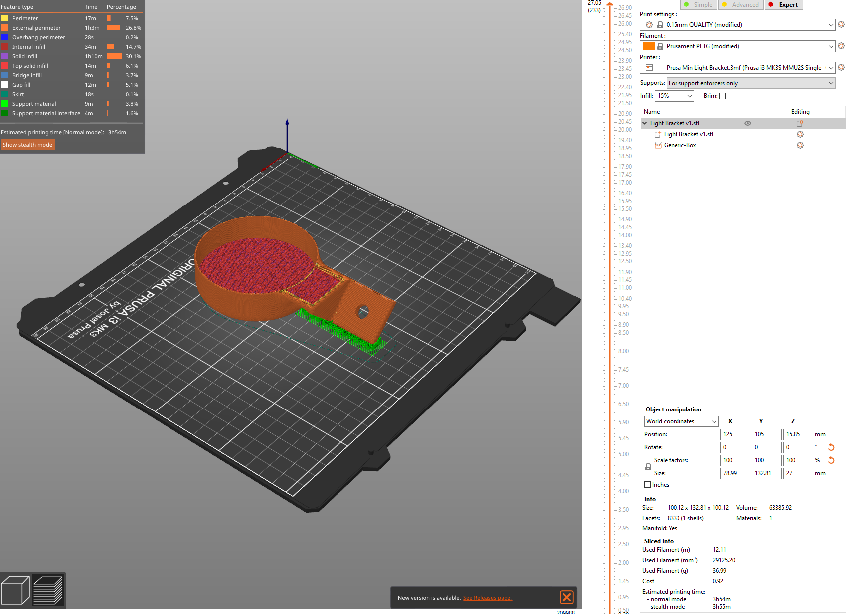 Prusa Mini Light Holder by NarlyB | Download free STL model ...