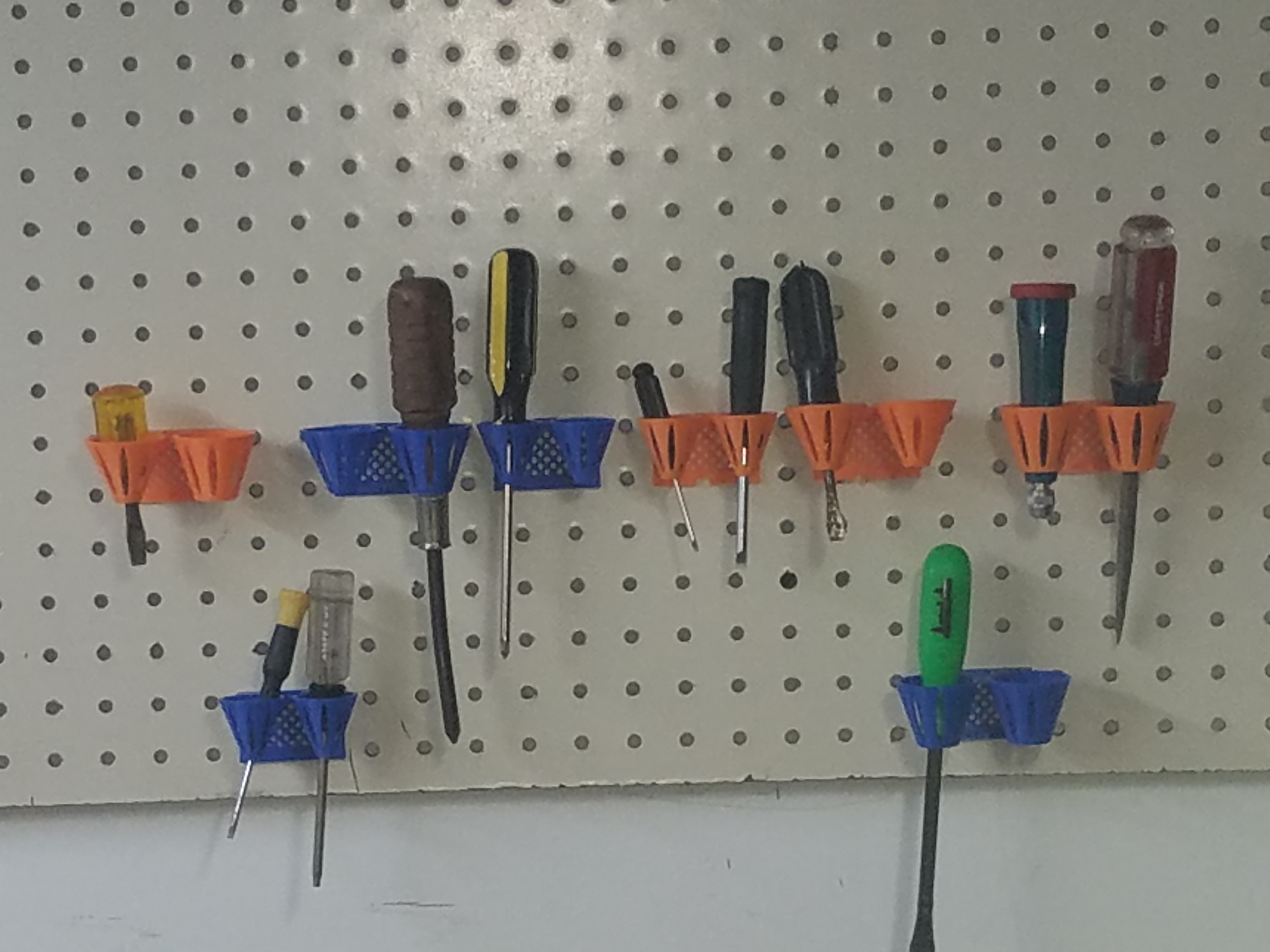 Pegboard Screwdriver Organizers