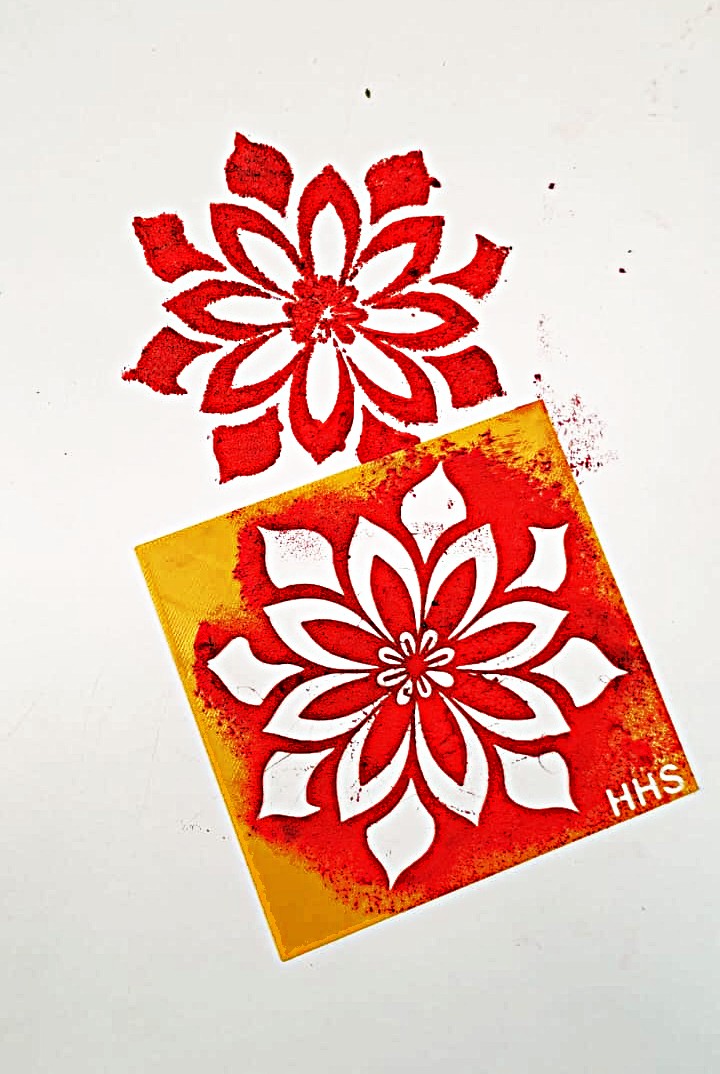 Miniatura 7 do modelo 3D flower stencil pack 1