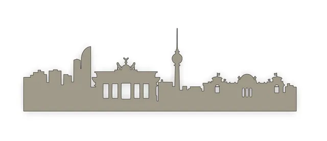Berlin skyline wallart
