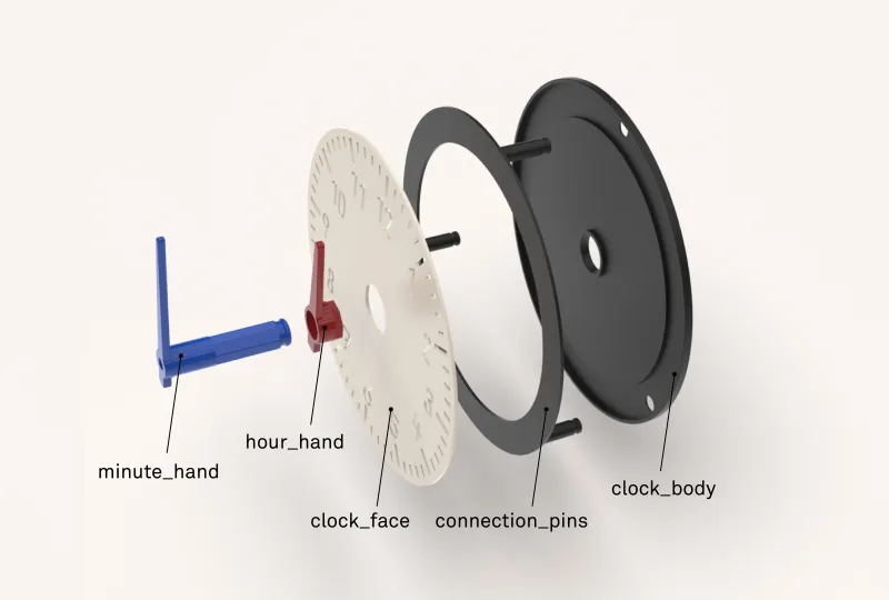 Educational clock by Jakob, Download free STL model