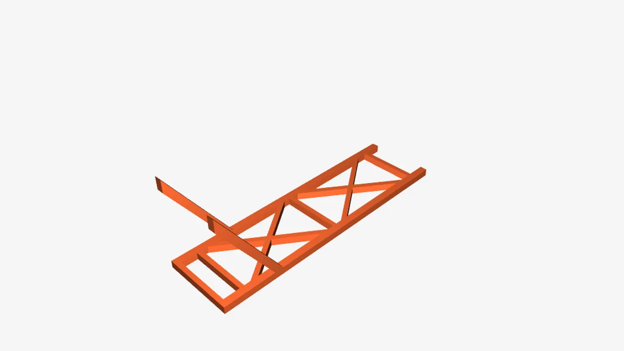 STL file Lattice gantry crane (HO scale) 🏗️・Model to download