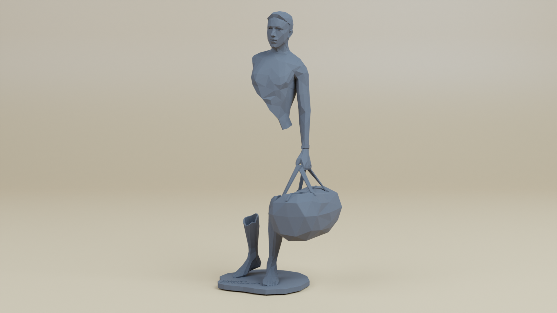 The traveller (sculpture inspired by artist Bruno Catalano) by ...
