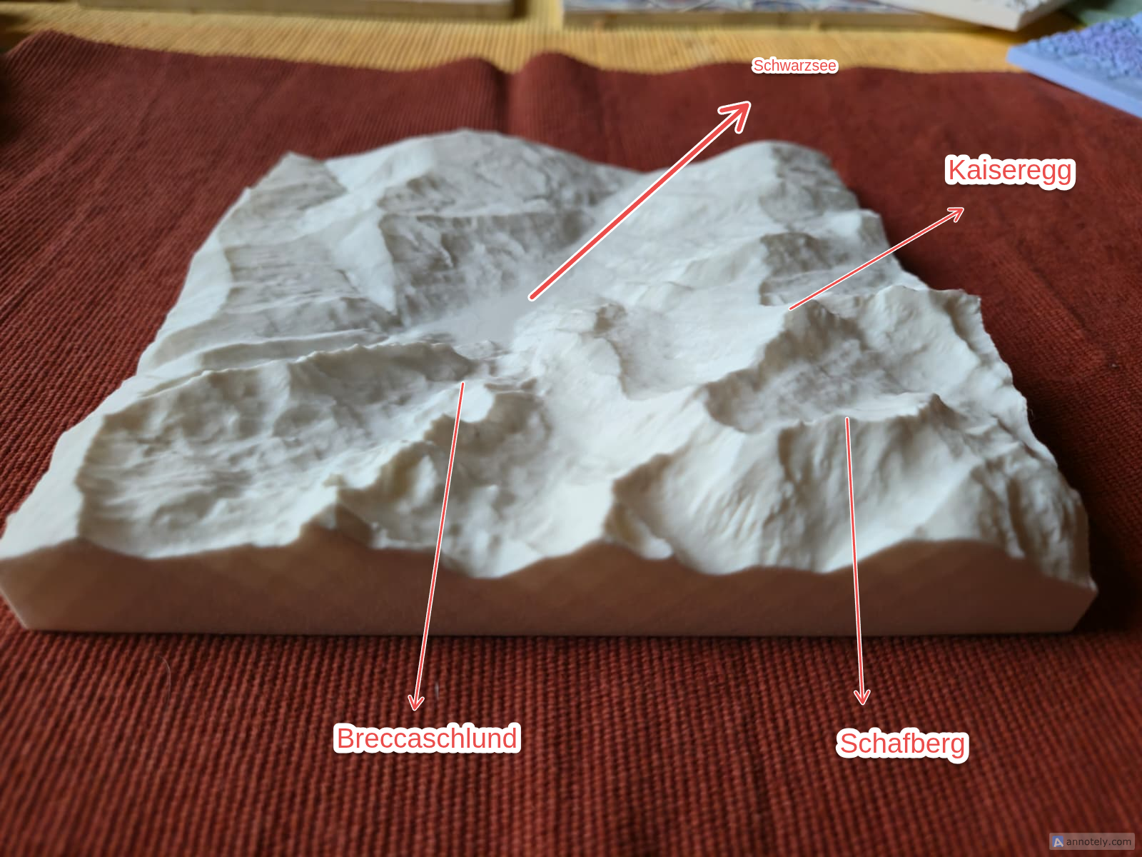 Schwarzsee , 1:51 000, VE 1.0 3D model by TopoPrints