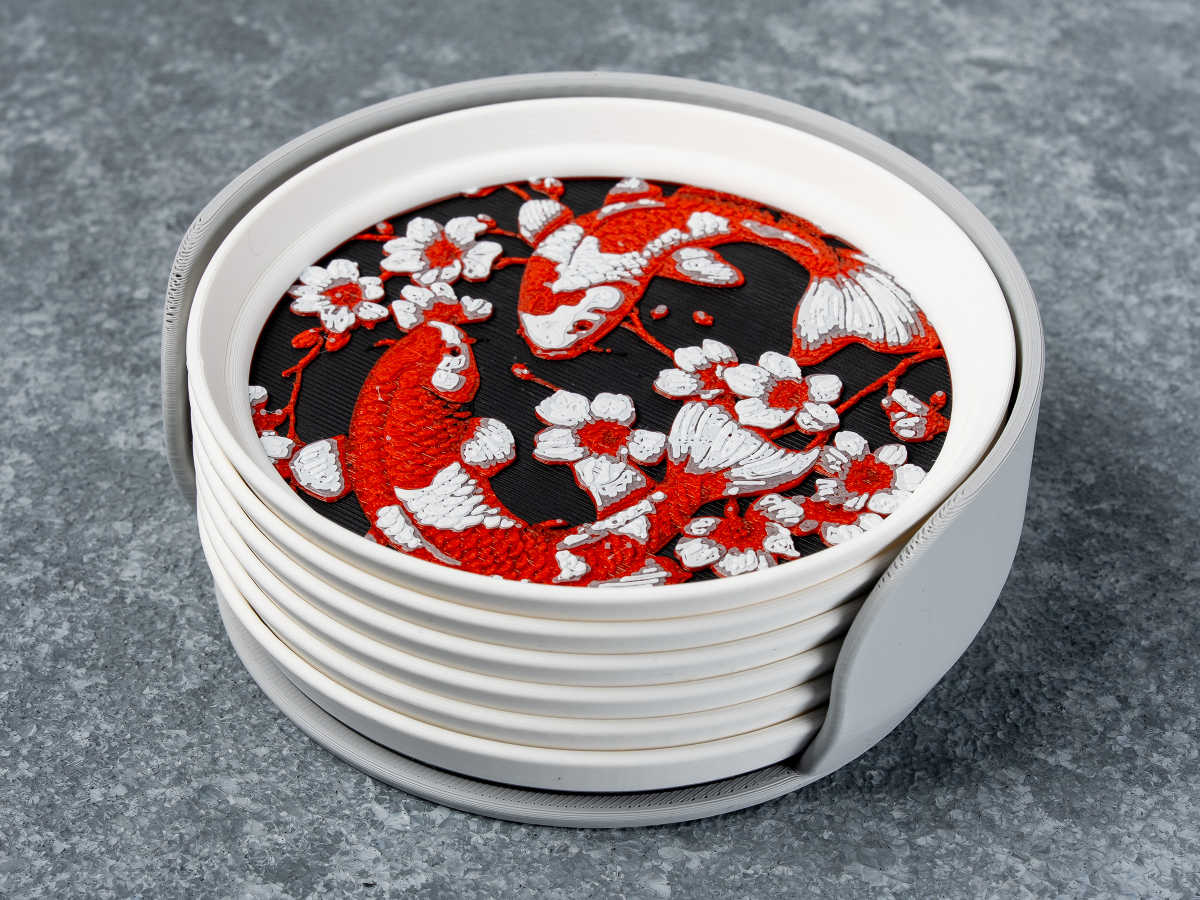 Sakura Koi Stackable Coasters — thumbnail 4