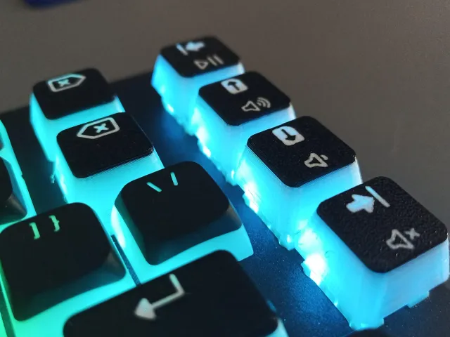 Translucent keycaps for Launch keyboard