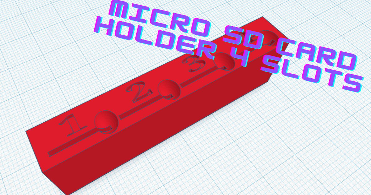 micro SD card Holder by HashTag3Dprints Download free STL model