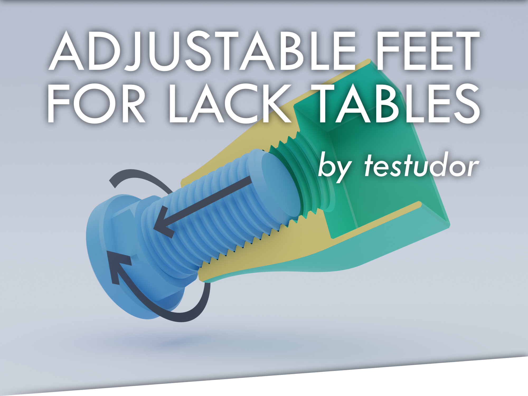 Height-Adjustable Extension Feet for Lack Tables