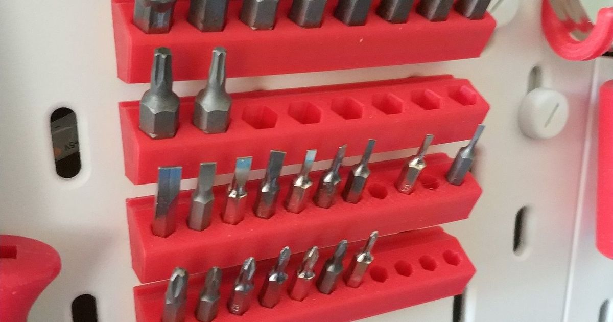 IKEA Skadis mini hex bit holder 4mm by Vodzurk Download free STL