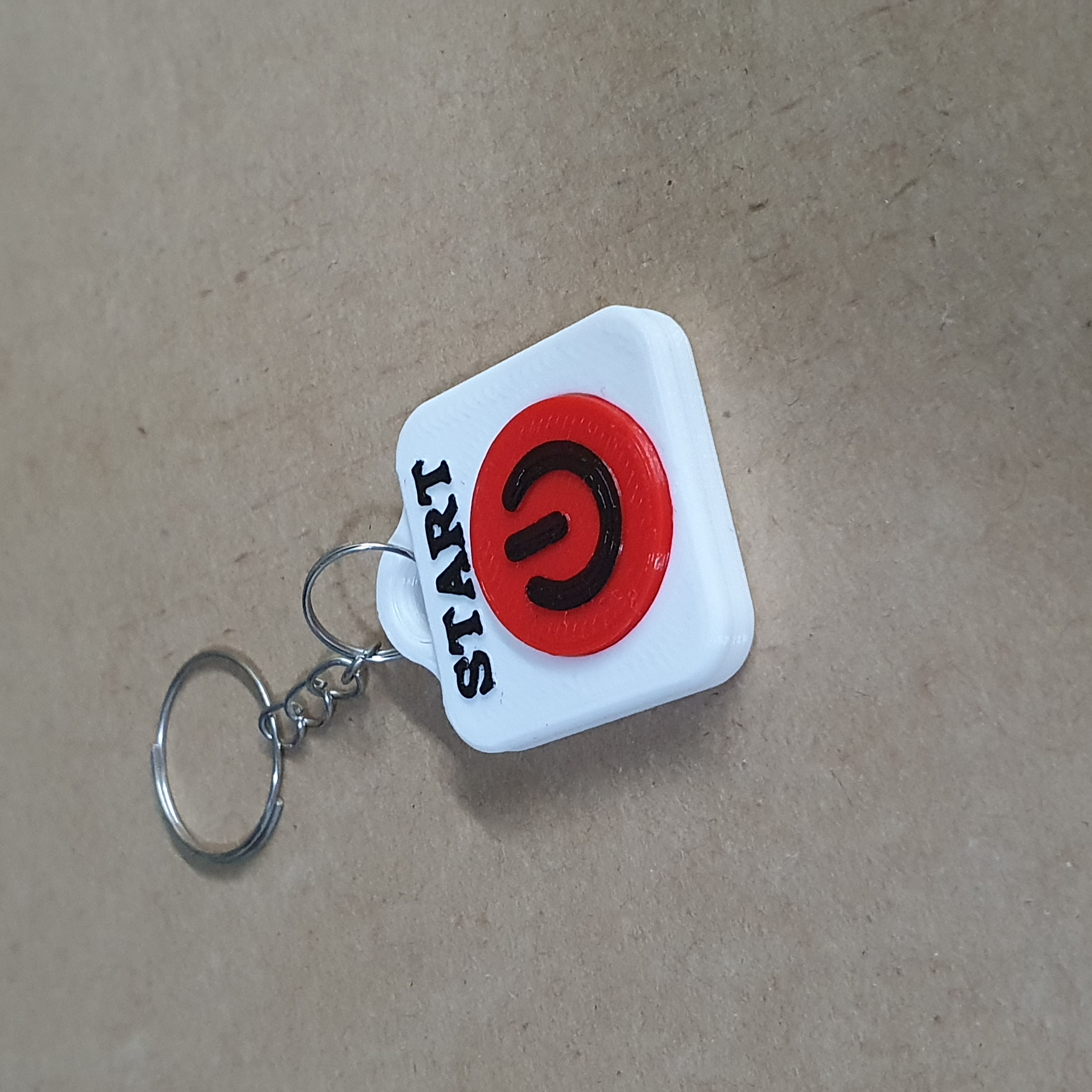 Start Button Keychain