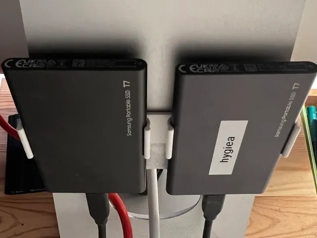 Double Samsung T7 SSD Mount for iMac Stand