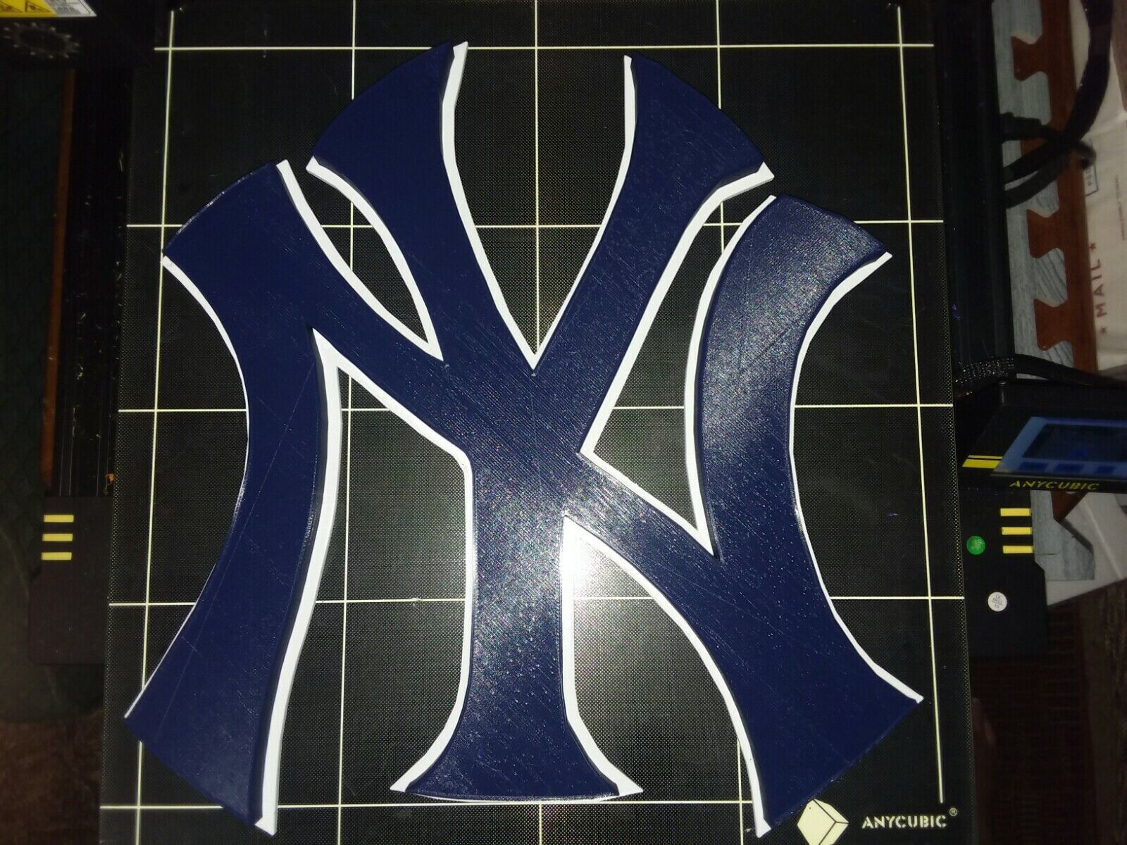 New York Yankees Outlined 3d Logo By Spencer 3d Download Free Stl