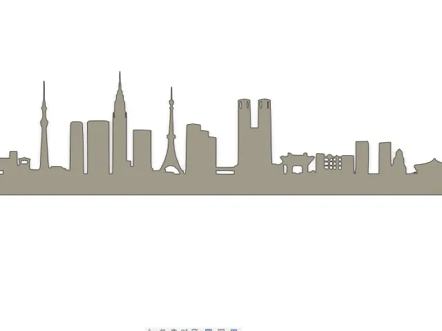 Tokyo skyline wallart
