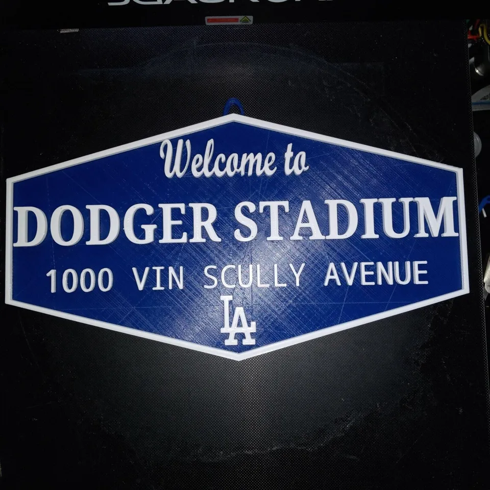 DODGERS 3D Welcome To vintage sign art baseball HOF LA Los Vin