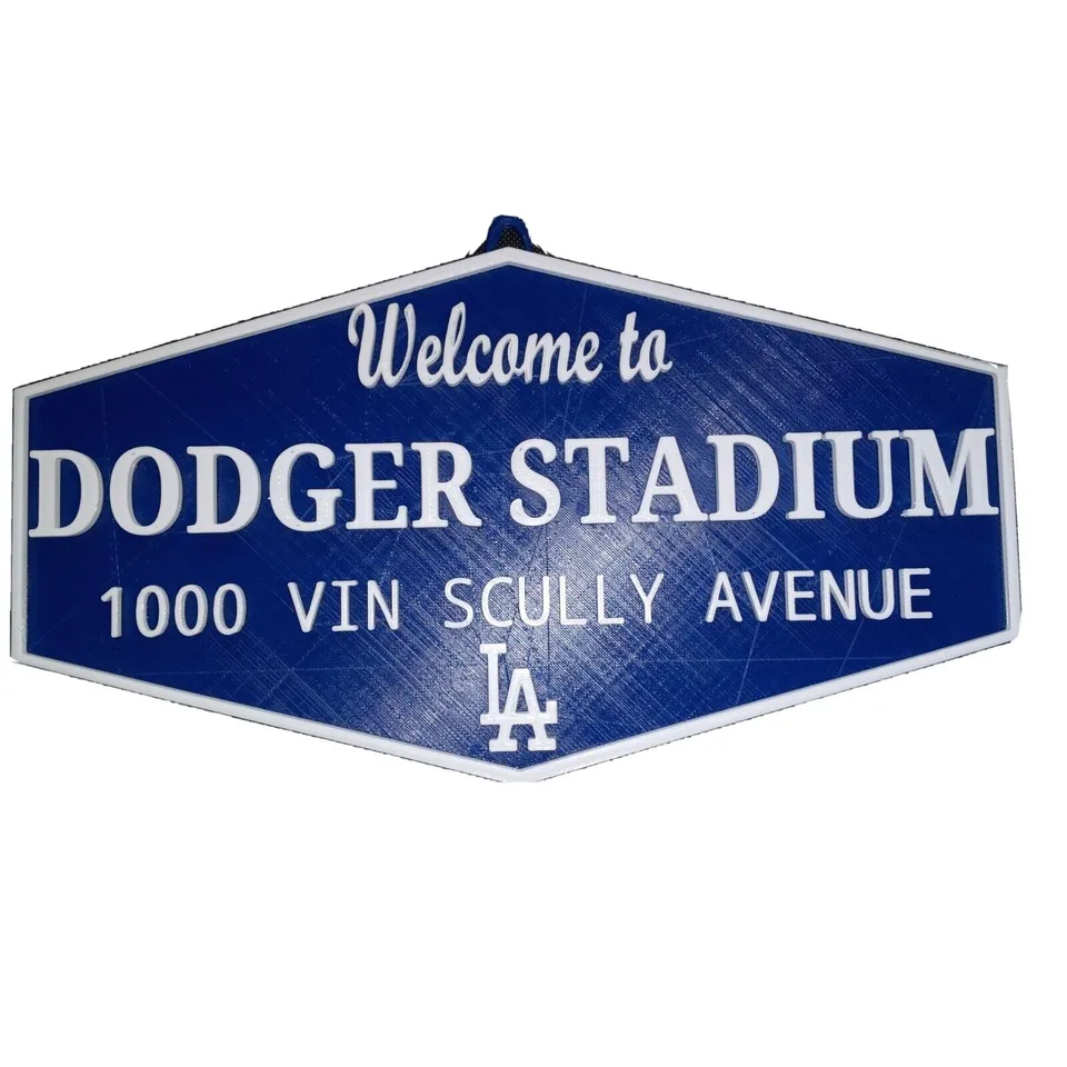 DODGERS 3D Welcome To vintage sign art baseball HOF LA Los Vin