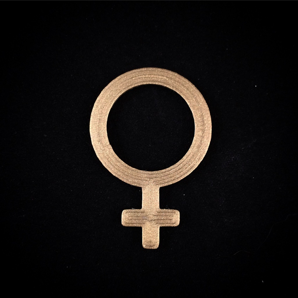 Copper Female Venus Symbol