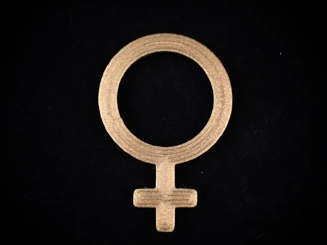 Copper Female Venus Symbol
