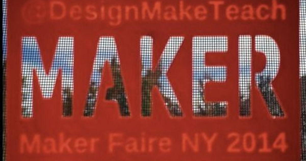 Maker Faire NY 2014 Stencil Business Card by DesignMakeTeach