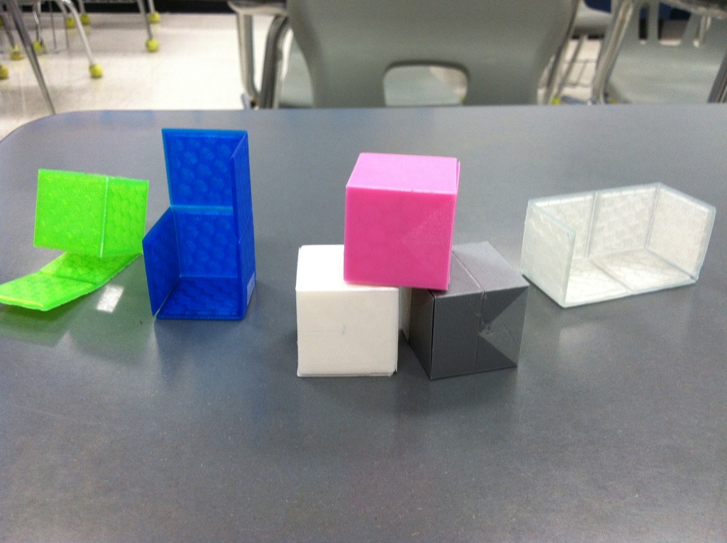 Nets of a Cube Geometry Manipulative Set by DesignMakeTeach