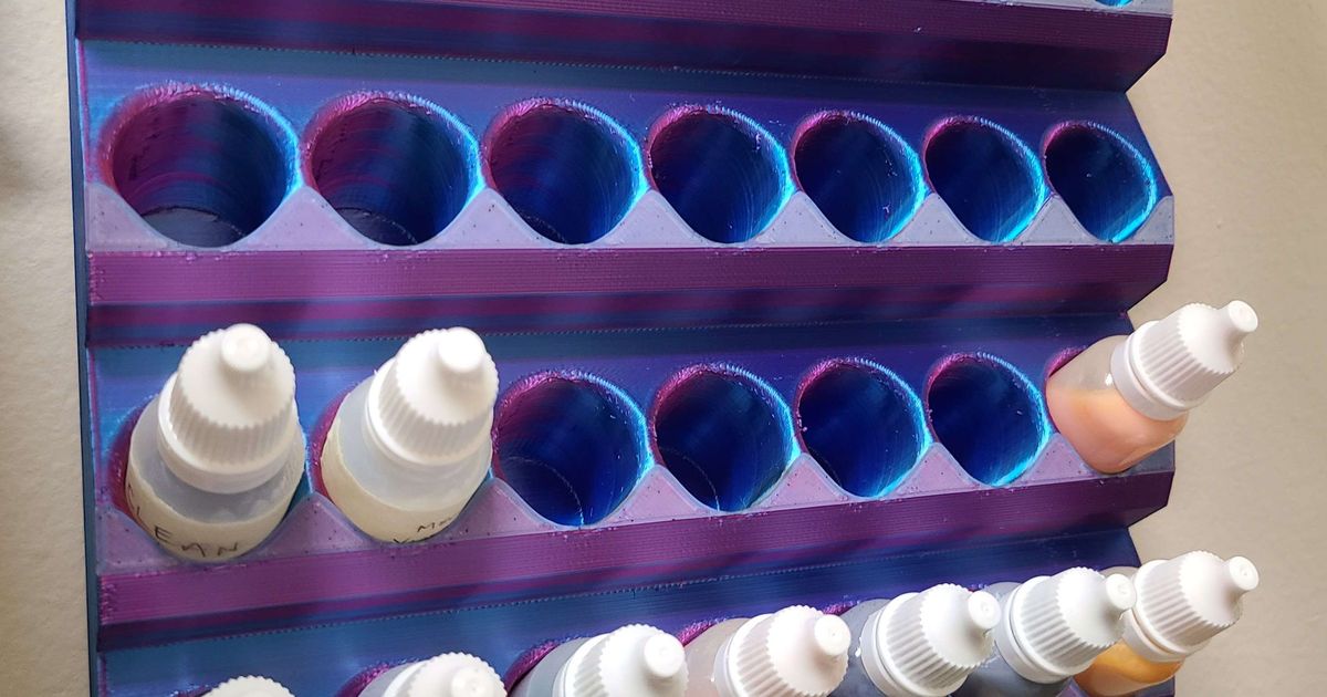 Dropper Bottle Paint Rack by Kirikugo Download free STL model