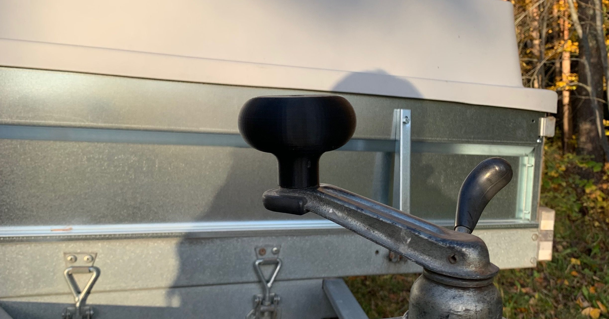 Trailer jack handle knob by husaa Download free STL model