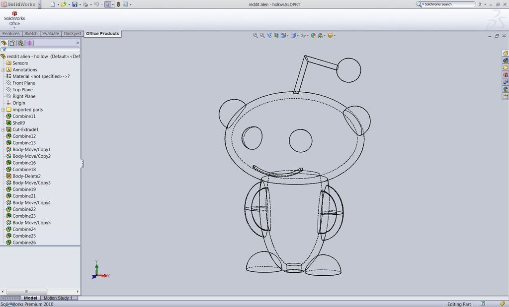 Miniatura 2 do modelo 3D Reddit Alien