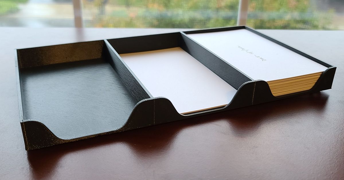 3-Tray Index Card Inbox / Outbox by kenstcyr | Download free STL model ...