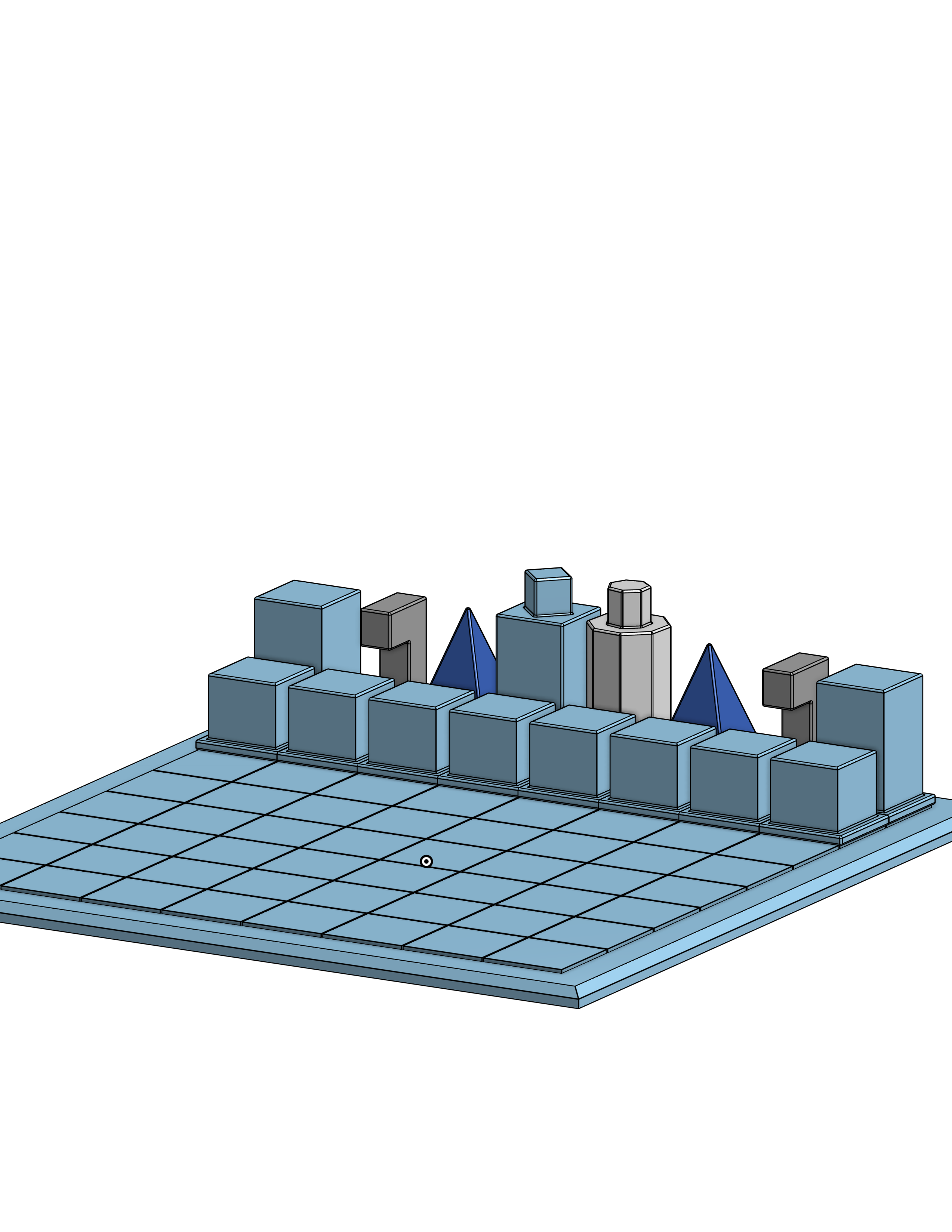 Geometric Chess Set