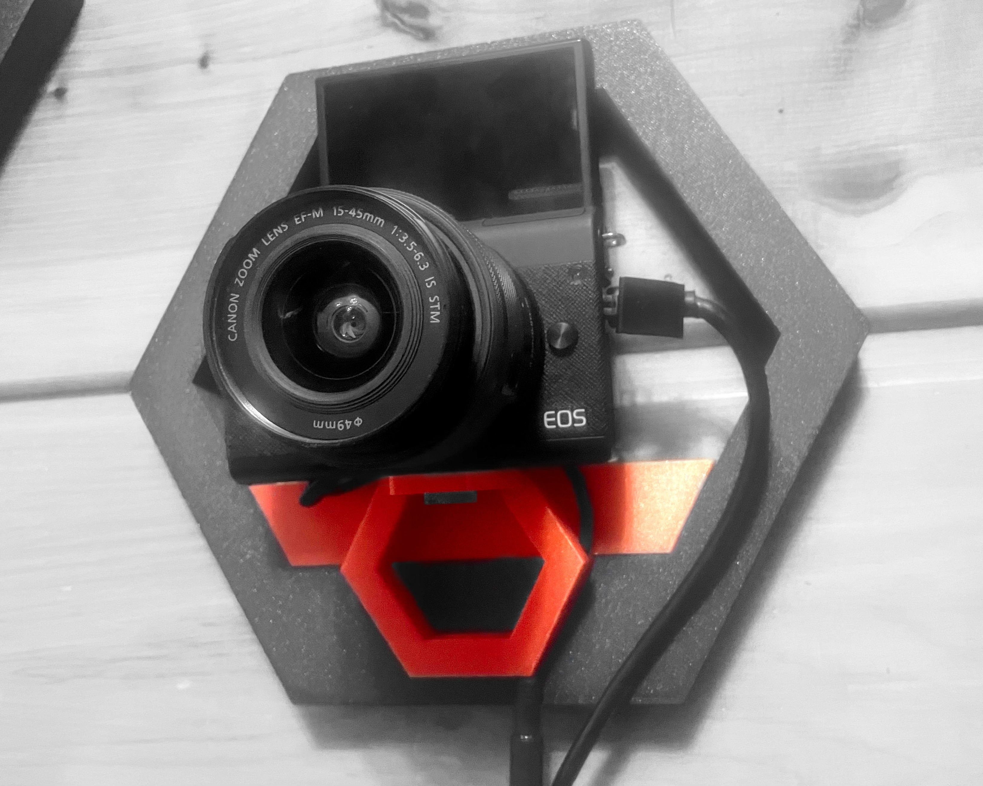 Camera Mount For Wall Mounted Modular Hexagon 3D model thumbnail